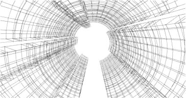 soyut mimari duvar kağıdı tasarımı, dijital konsept arkaplan