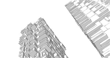 soyut mimari duvar kağıdı tasarımı, dijital konsept arkaplan