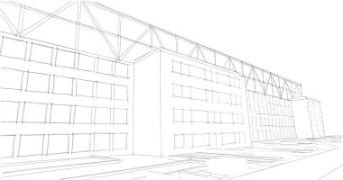 soyut mimari duvar kağıdı tasarımı, dijital konsept arkaplan