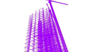 soyut mimari duvar kağıdı tasarımı, dijital konsept arkaplan