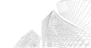 soyut mimari duvar kağıdı tasarımı, dijital konsept arkaplan