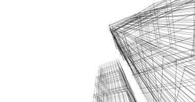 soyut mimari duvar kağıdı tasarımı, dijital konsept arkaplan