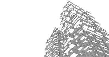 soyut mimari duvar kağıdı tasarımı, dijital konsept arkaplan