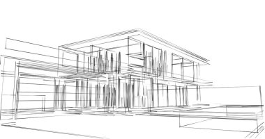 soyut mimari duvar kağıdı tasarımı, dijital konsept arkaplan