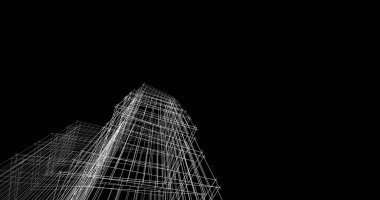 soyut mimari duvar kağıdı tasarımı, dijital konsept arkaplan