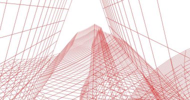 soyut mimari duvar kağıdı tasarımı, dijital konsept arkaplan