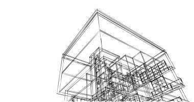 soyut mimari duvar kağıdı tasarımı, dijital konsept arkaplan