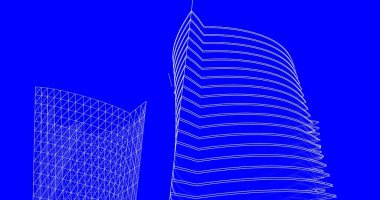 soyut mimari duvar kağıdı tasarımı, dijital konsept arkaplan