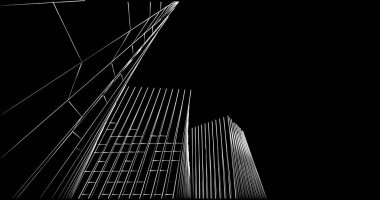 soyut mimari duvar kağıdı tasarımı, dijital konsept arkaplan