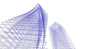 soyut mimari duvar kağıdı tasarımı, dijital konsept arkaplan