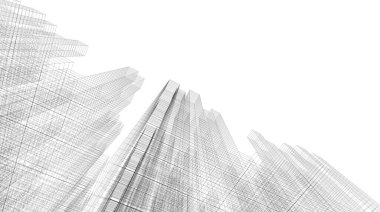 soyut mimari duvar kağıdı tasarımı, dijital konsept arkaplan