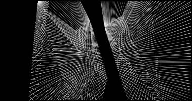 Mimari sanat konseptinde soyut çizgiler, minimum geometrik şekiller. 