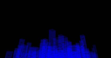 Arkaplanda mimari bina 3d illüstrasyon