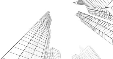 soyut mimari duvar kağıdı tasarımı, dijital konsept arkaplan