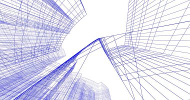 soyut mimari duvar kağıdı tasarımı, dijital konsept arkaplan