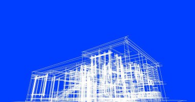 soyut mimari duvar kağıdı tasarımı, dijital konsept arkaplan