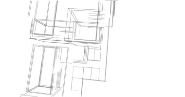 soyut mimari duvar kağıdı tasarımı, dijital konsept arkaplan