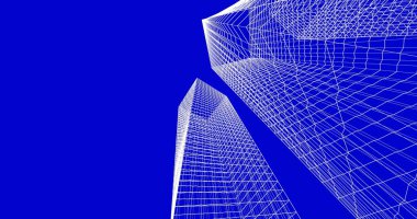 soyut mimari duvar kağıdı tasarımı, dijital konsept arkaplan