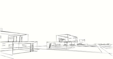 soyut mimari duvar kağıdı tasarımı, dijital konsept arkaplan