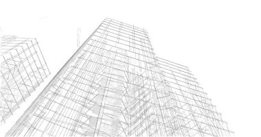 soyut mimari duvar kağıdı tasarımı, dijital konsept arkaplan