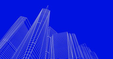 soyut mimari duvar kağıdı tasarımı, dijital konsept arkaplan