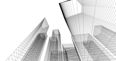 soyut mimari duvar kağıdı tasarımı, dijital konsept arkaplan