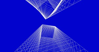 soyut mimari duvar kağıdı tasarımı, dijital konsept arkaplan