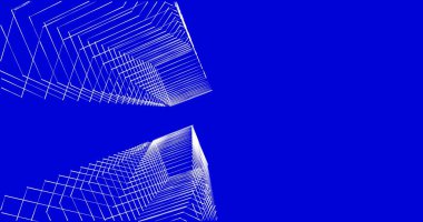 Mimari sanat konseptinde soyut çizgiler, minimum geometrik şekiller. 