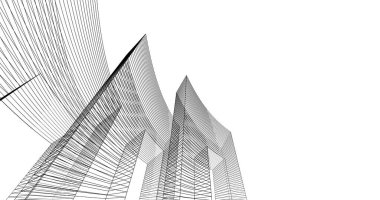 soyut mimari duvar kağıdı tasarımı, dijital konsept arkaplan