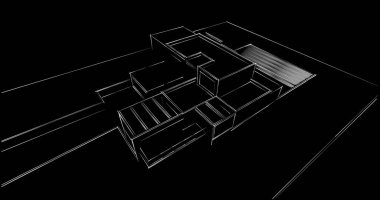 soyut mimari duvar kağıdı tasarımı, dijital konsept arkaplan
