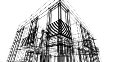 soyut mimari duvar kağıdı tasarımı, dijital konsept arkaplan