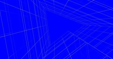 Mimari sanat konseptinde soyut çizgiler, minimum geometrik şekiller. 