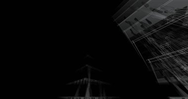 soyut mimari duvar kağıdı tasarımı, dijital konsept arkaplan