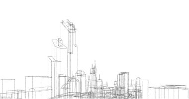 soyut mimari duvar kağıdı tasarımı, dijital konsept arkaplan