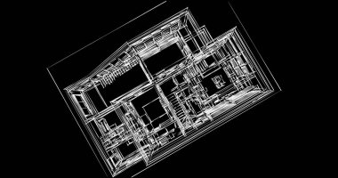 soyut mimari duvar kağıdı tasarımı, dijital konsept arkaplan