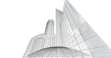 soyut mimari duvar kağıdı tasarımı, dijital konsept arkaplan