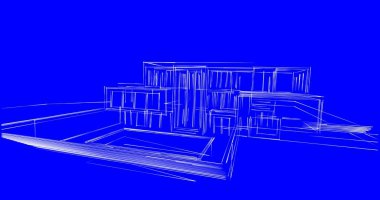 soyut mimari duvar kağıdı tasarımı, dijital konsept arkaplan