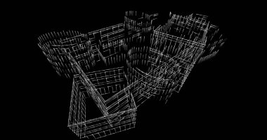 soyut mimari duvar kağıdı tasarımı, dijital konsept arkaplan