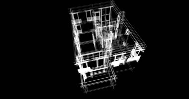 soyut mimari duvar kağıdı tasarımı, dijital konsept arkaplan