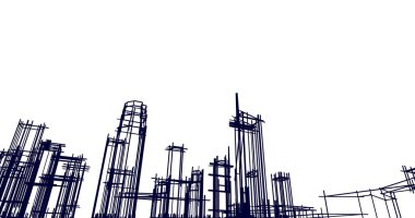 minimal geometrik şekiller, mimari çizgiler