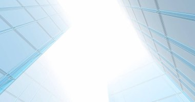 Arkaplanda mimari bina 3d illüstrasyon