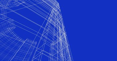 soyut mimari duvar kağıdı tasarımı, dijital konsept arkaplan