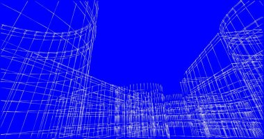 soyut mimari duvar kağıdı tasarımı, dijital konsept arkaplan
