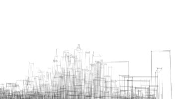 soyut mimari duvar kağıdı tasarımı, dijital konsept arkaplan