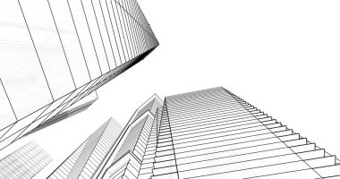 soyut mimari duvar kağıdı tasarımı, dijital konsept arkaplan