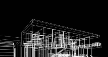 soyut mimari duvar kağıdı tasarımı, dijital konsept arkaplan