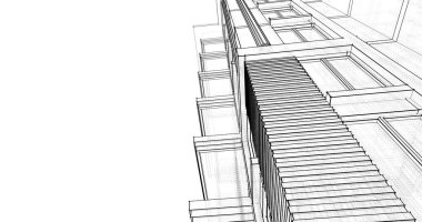 soyut mimari duvar kağıdı tasarımı, dijital konsept arkaplan
