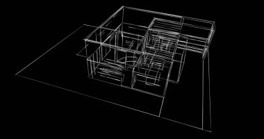 soyut mimari duvar kağıdı tasarımı, dijital konsept arkaplan