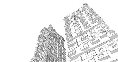 soyut mimari duvar kağıdı tasarımı, dijital konsept arkaplan