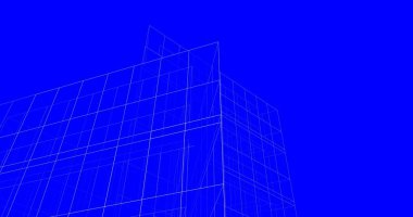 Mimari sanat konseptinde soyut çizgiler, minimum geometrik şekiller. 